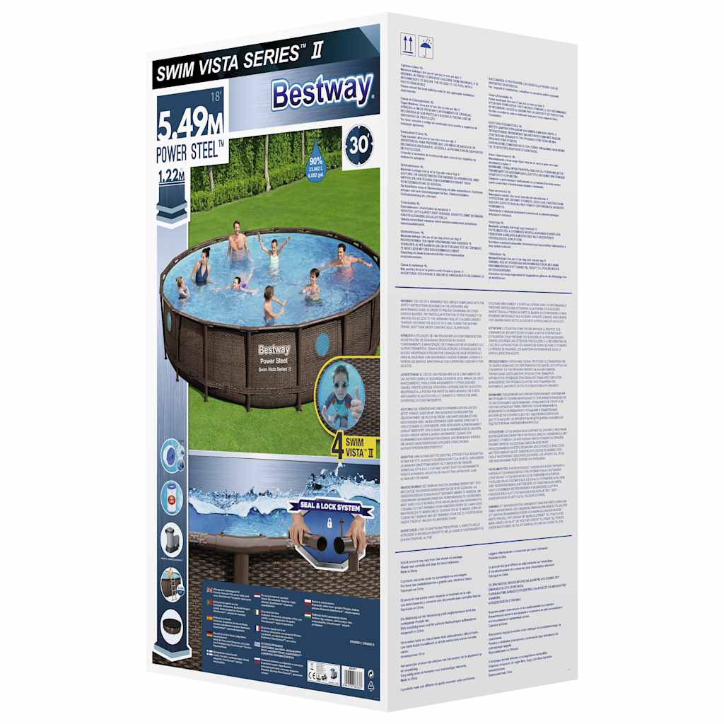 Bestway Swimmingpoolsæt Power Steel 549X122 Cm