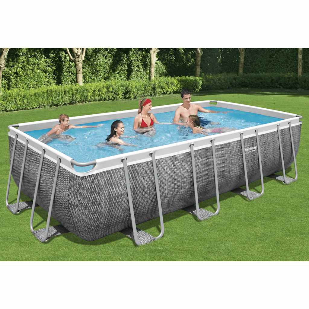 Bestway Power Steel Swimmingpool 549X274X122 Cm Rektangulær