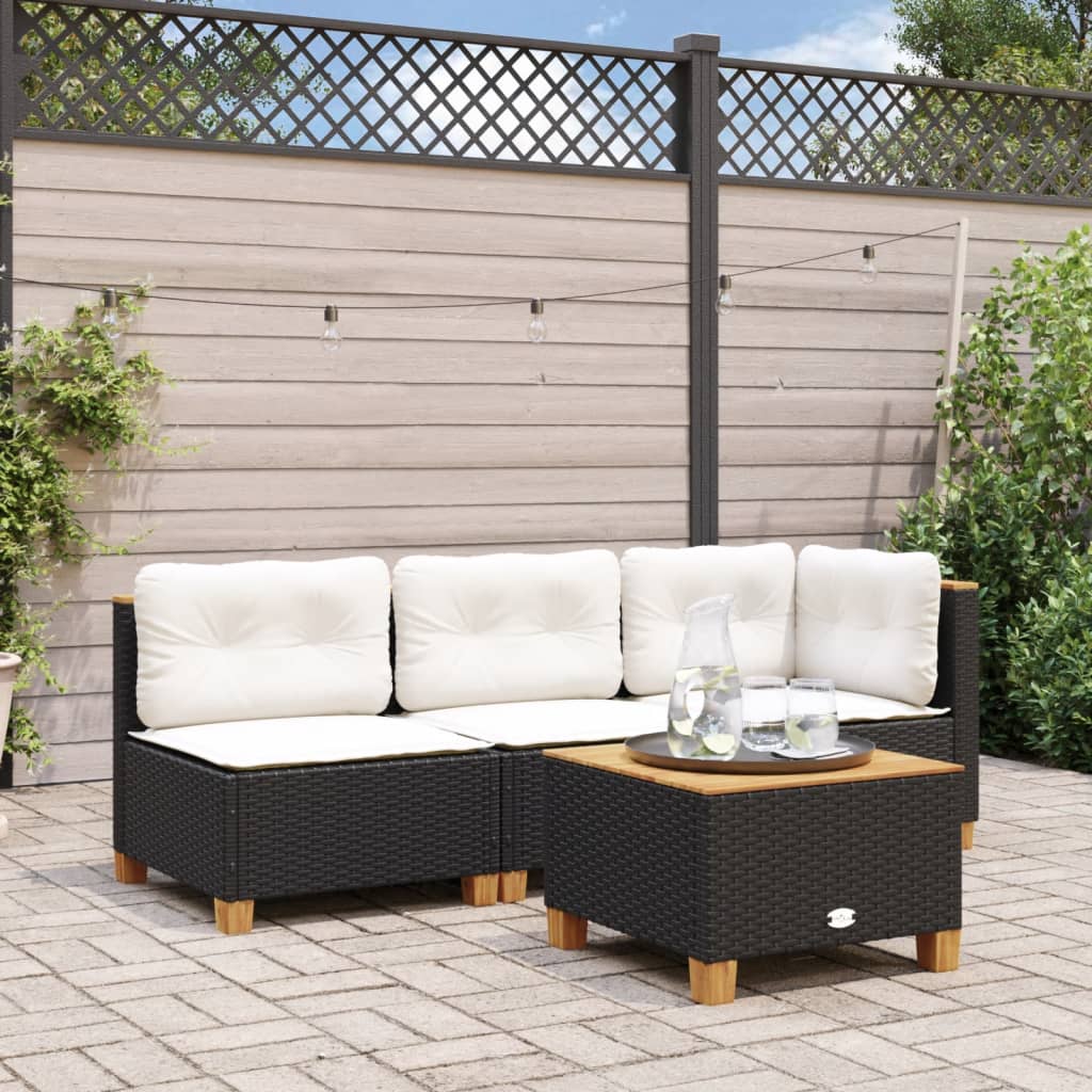 3-Personers Havesofa Med Hynder Polyrattan