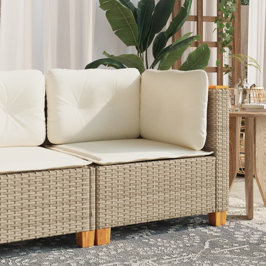 3-Personers Havesofa Med Hynder Polyrattan
