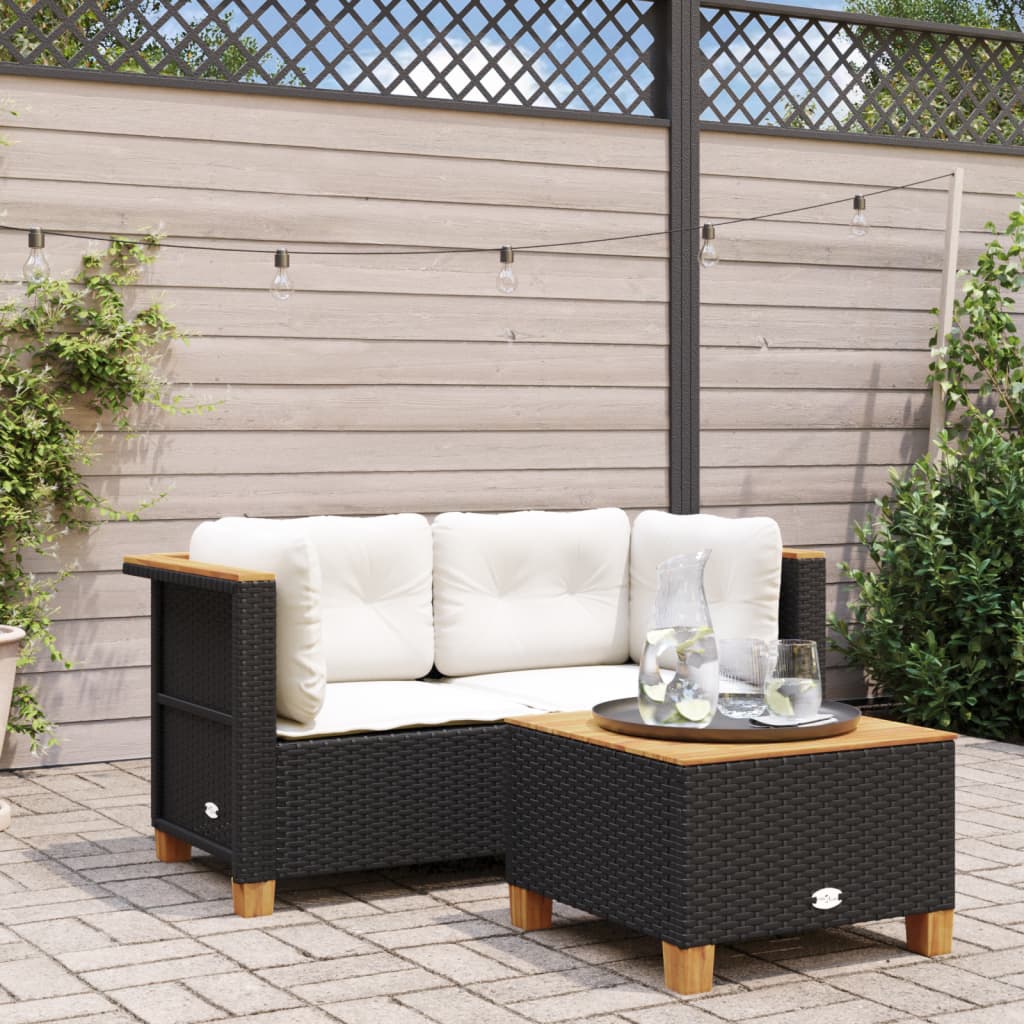 3-Personers Havesofa Med Hynder Polyrattan