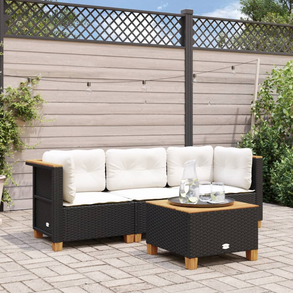 3-Personers Havesofa Med Hynder Polyrattan