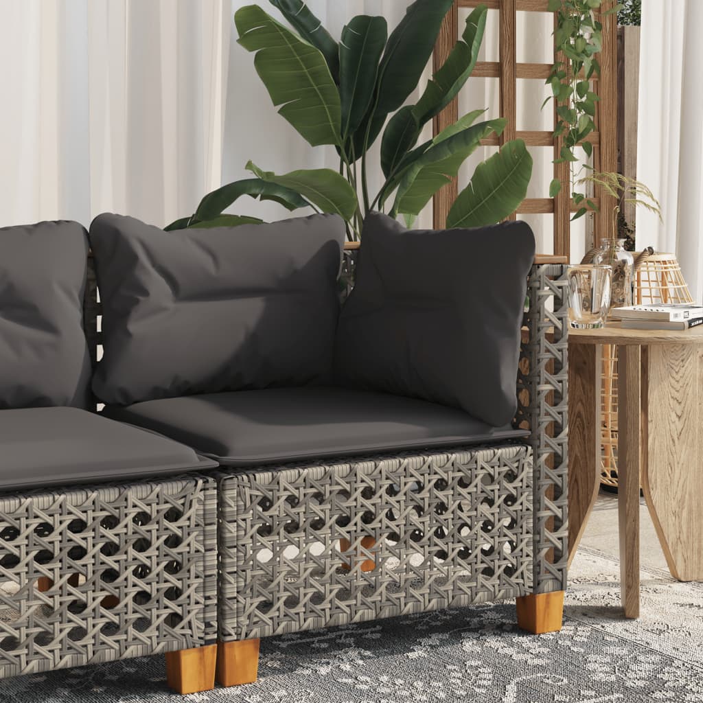 3-Personers Havesofa Med Hynder Polyrattan