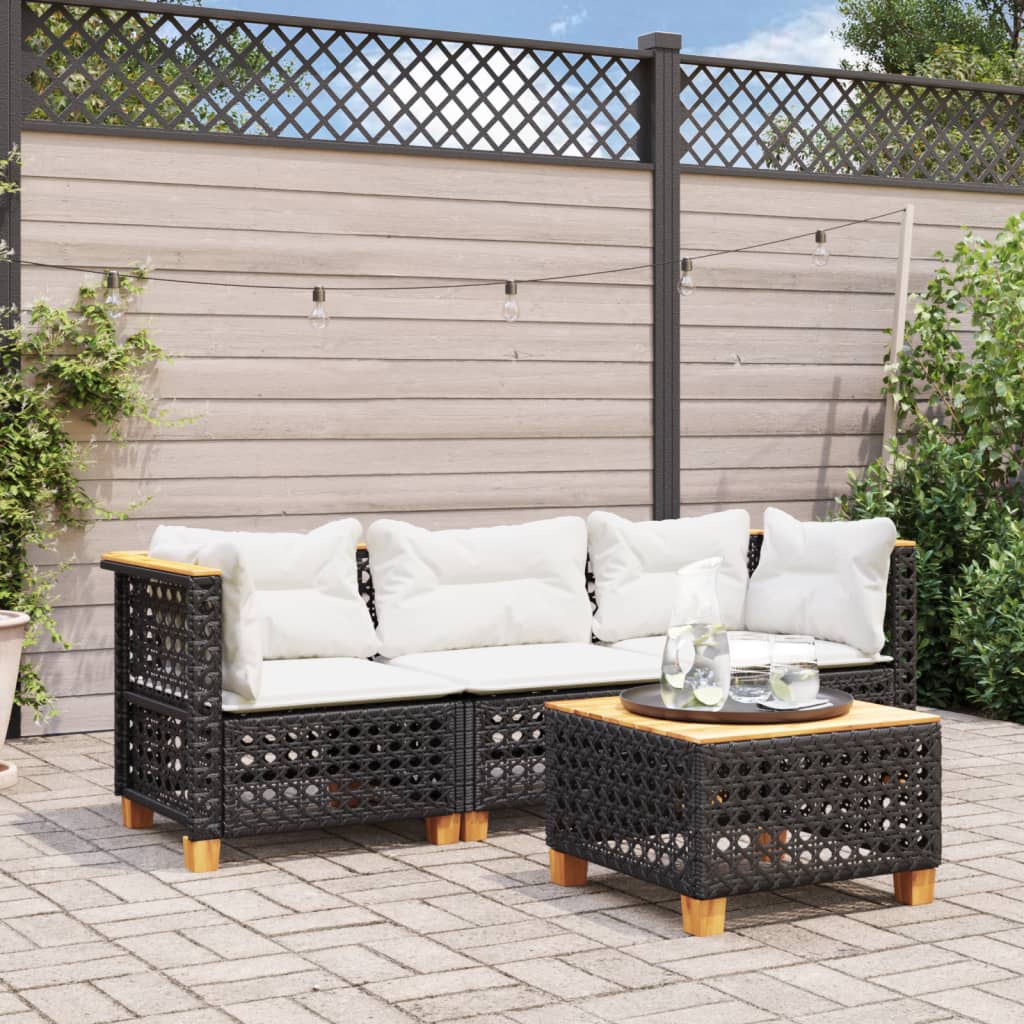 3-Personers Havesofa Med Hynder Polyrattan