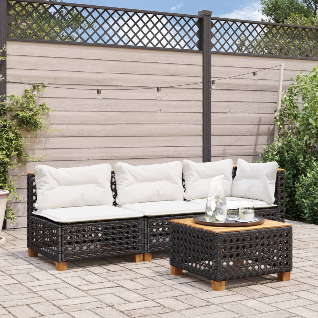 3-Personers Havesofa Med Hynder Polyrattan