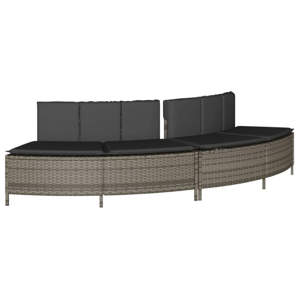 Spabænke Med Hynder 2 Stk. Polyrattan