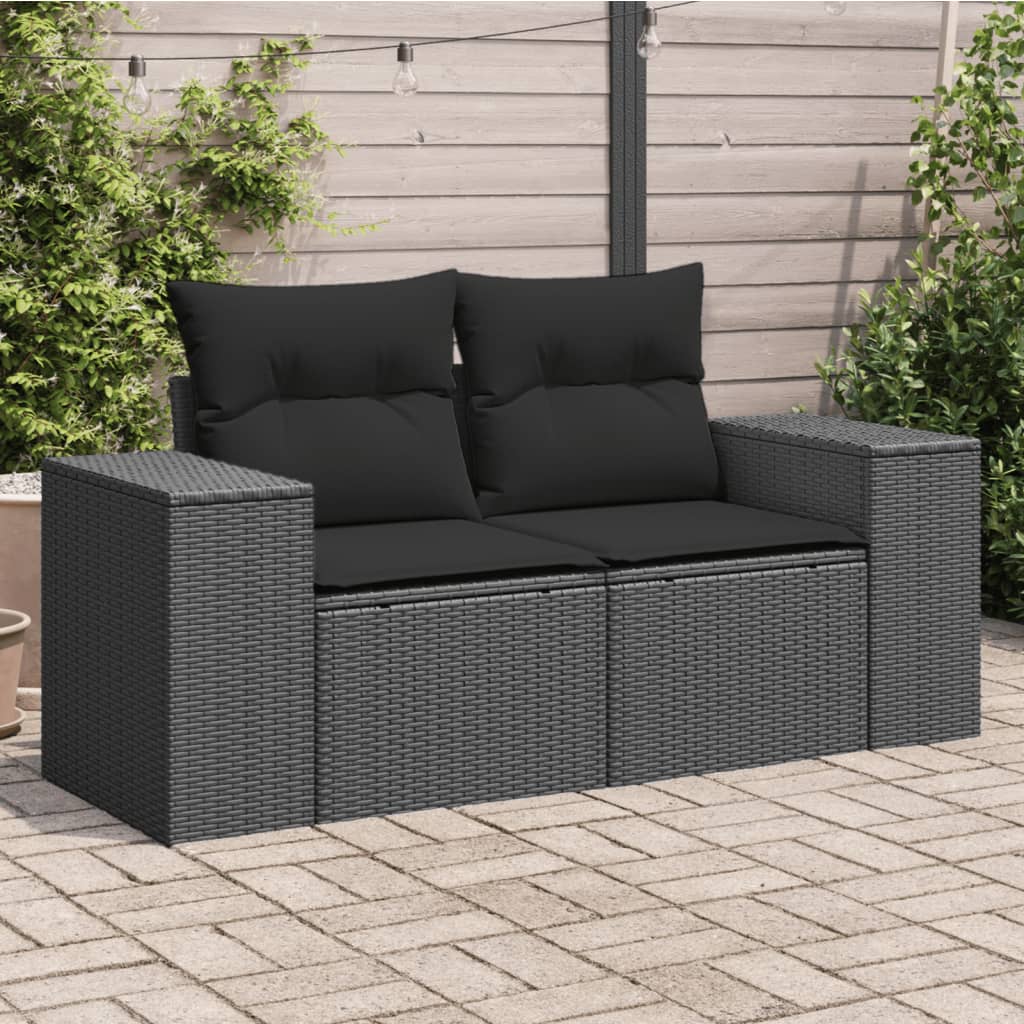 2-Personers Havesofa Med Hynder Polyrattan