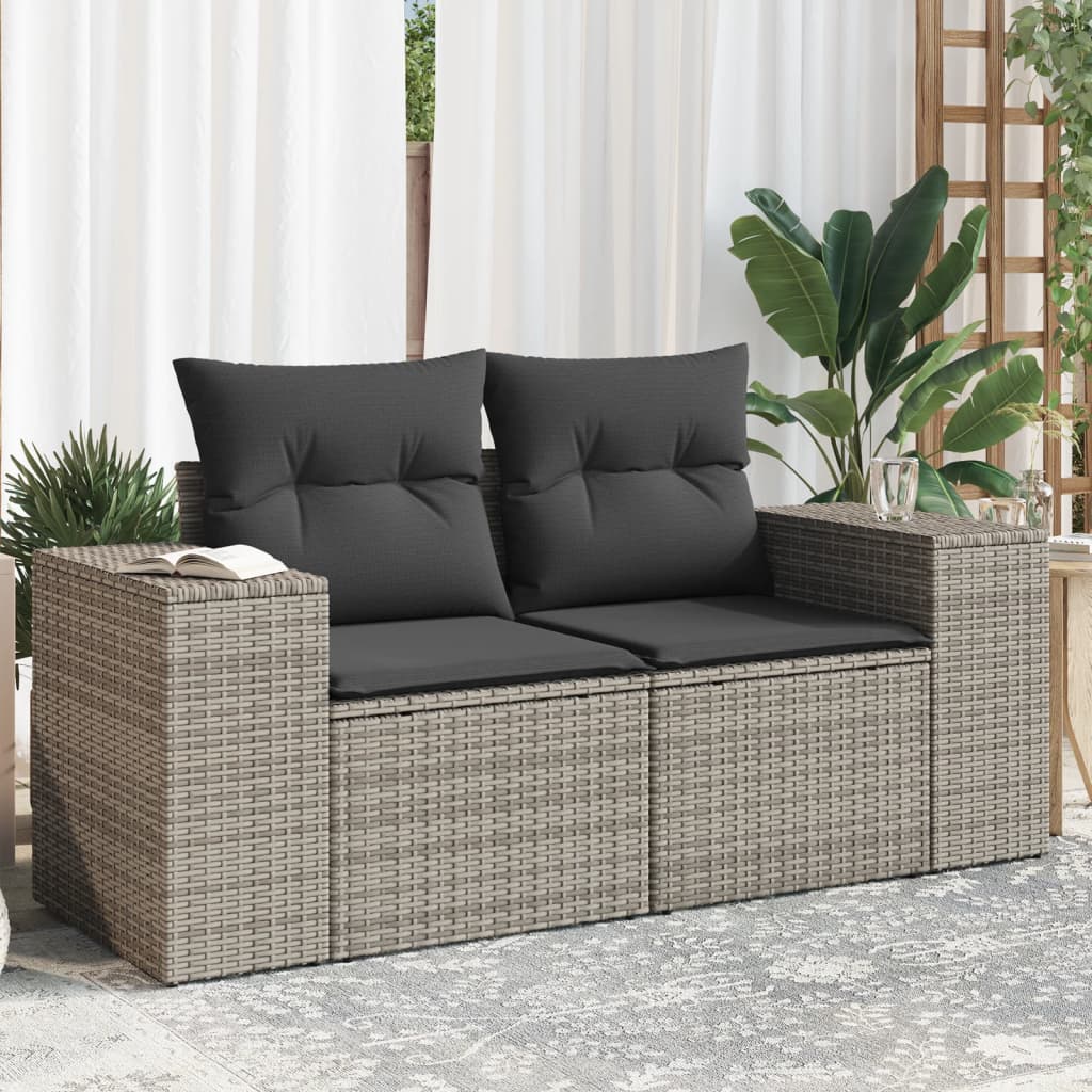 2-Personers Havesofa Med Hynder Polyrattan