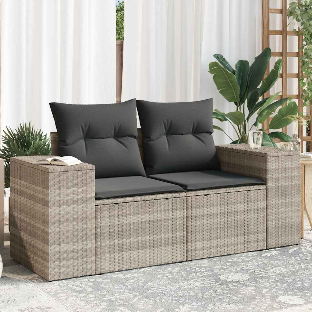 2-Personers Havesofa Med Hynder Polyrattan