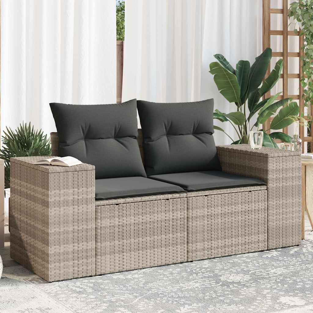 2-Personers Havesofa Med Hynder Polyrattan