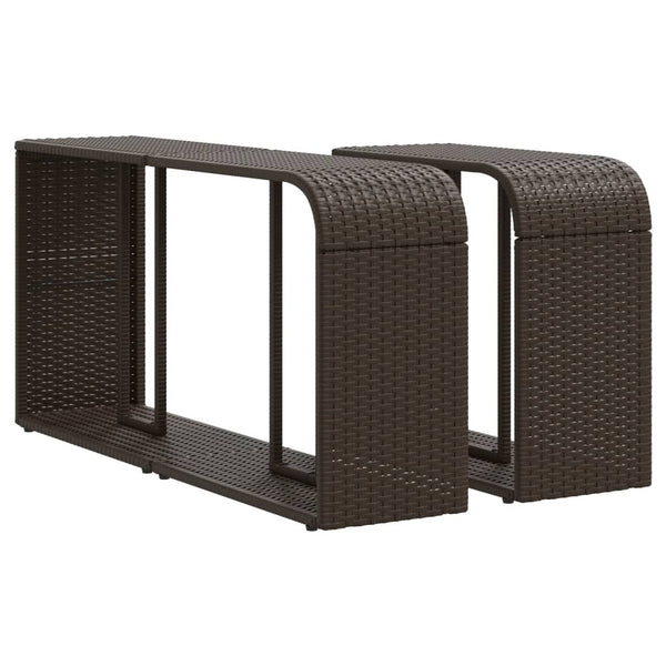 Opbevaringshylder 2 Stk. Polyrattan