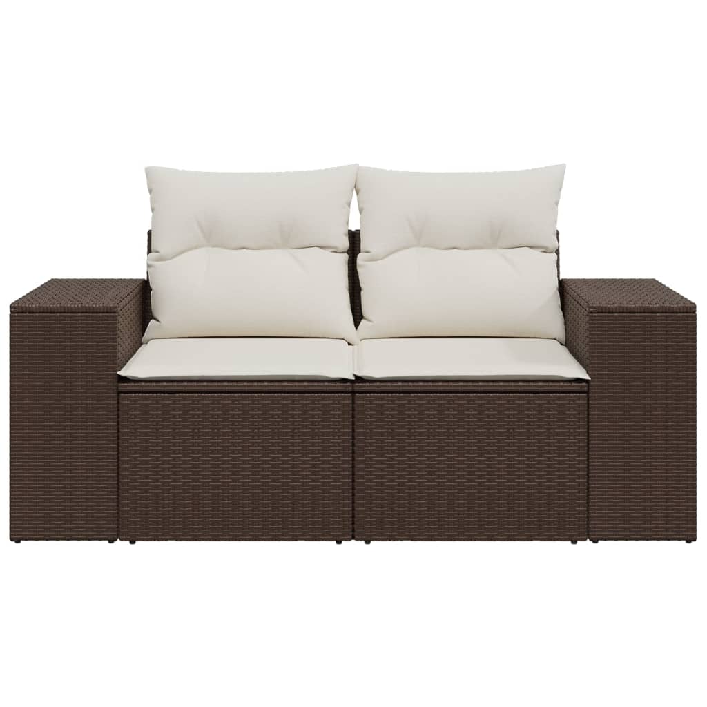 2-Personers Havesofa Med Hynder Polyrattan