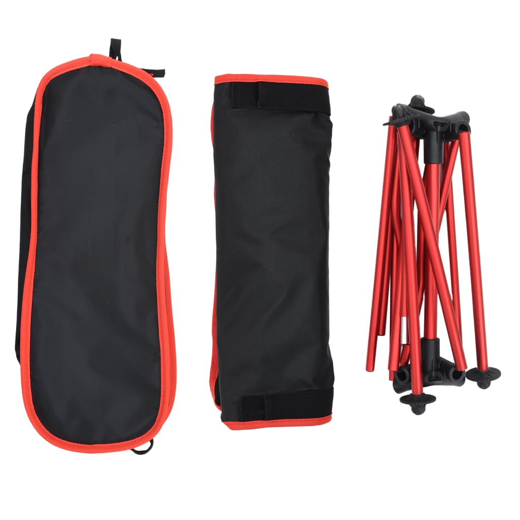 Campingstole 2 Stk. Foldbare Oxfordstof Og Aluminium Sort