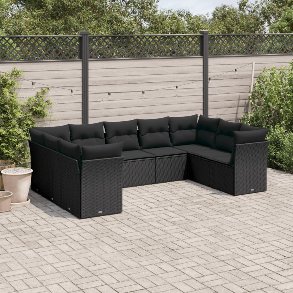 Sofasæt Til Haven 10 Dele Med Hynder Polyrattan Brun