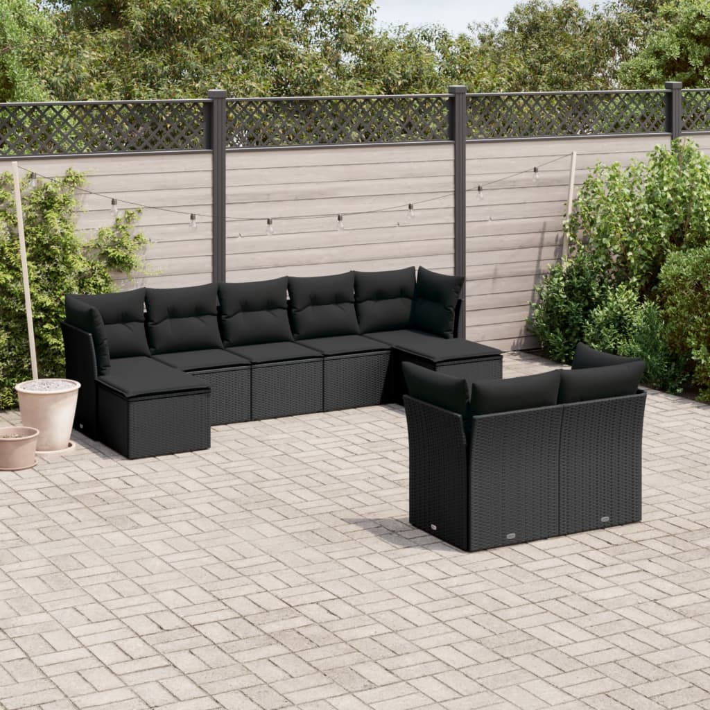 Sofasæt Til Haven 10 Dele Med Hynder Polyrattan Brun