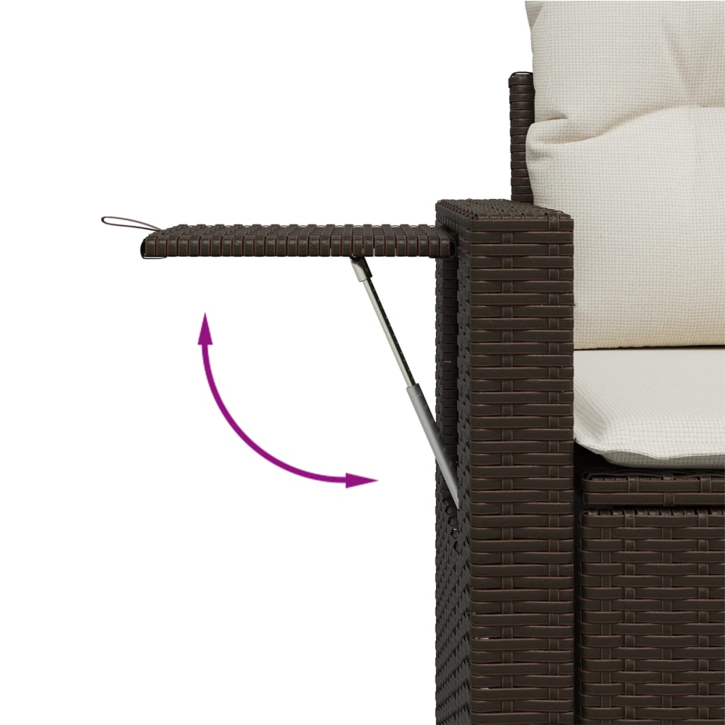Sofasæt Til Haven 6 Dele Med Hynder Polyrattan Brun