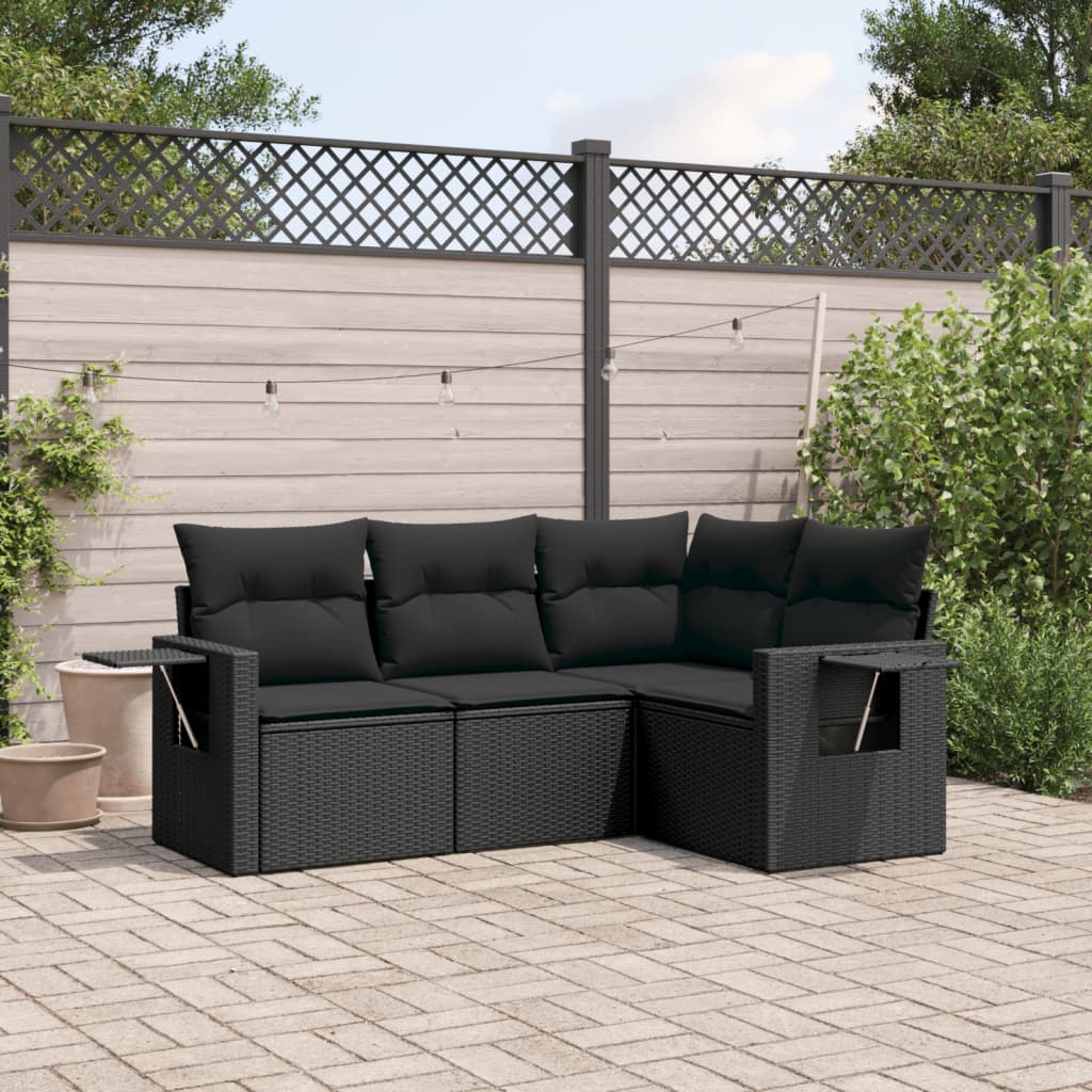 Sofasæt Til Haven 5 Dele Med Hynder Polyrattan Brun