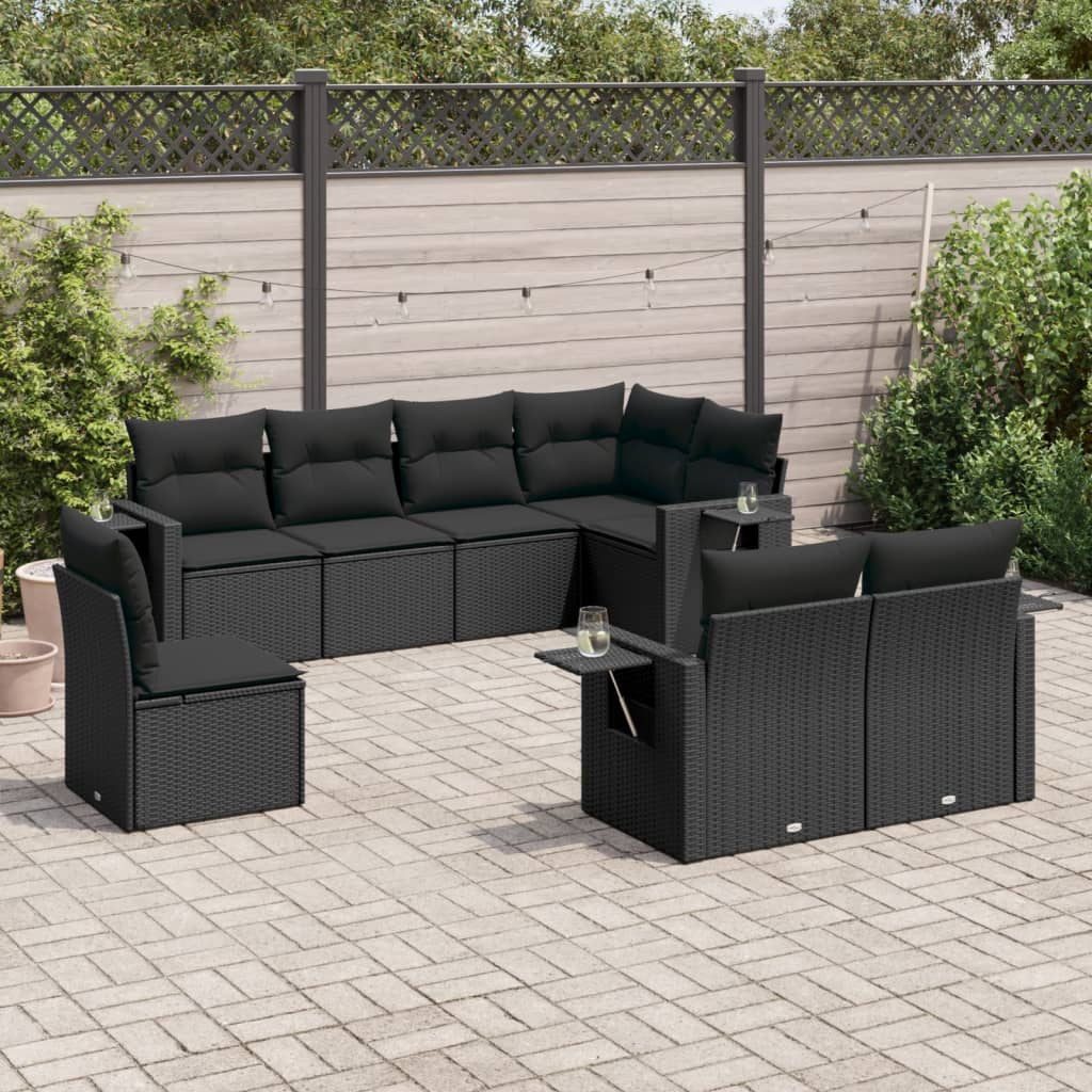 Sofasæt Til Haven 9 Dele Med Hynder Polyrattan Brun