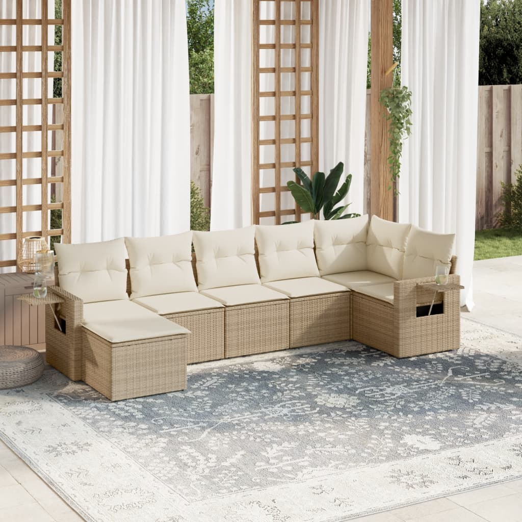 Sofasæt Til Haven 8 Dele Med Hynder Polyrattan Brun