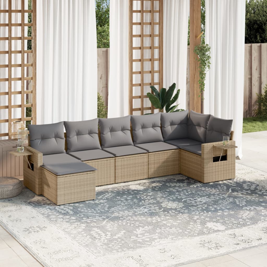 Sofasæt Til Haven 8 Dele Med Hynder Polyrattan Brun