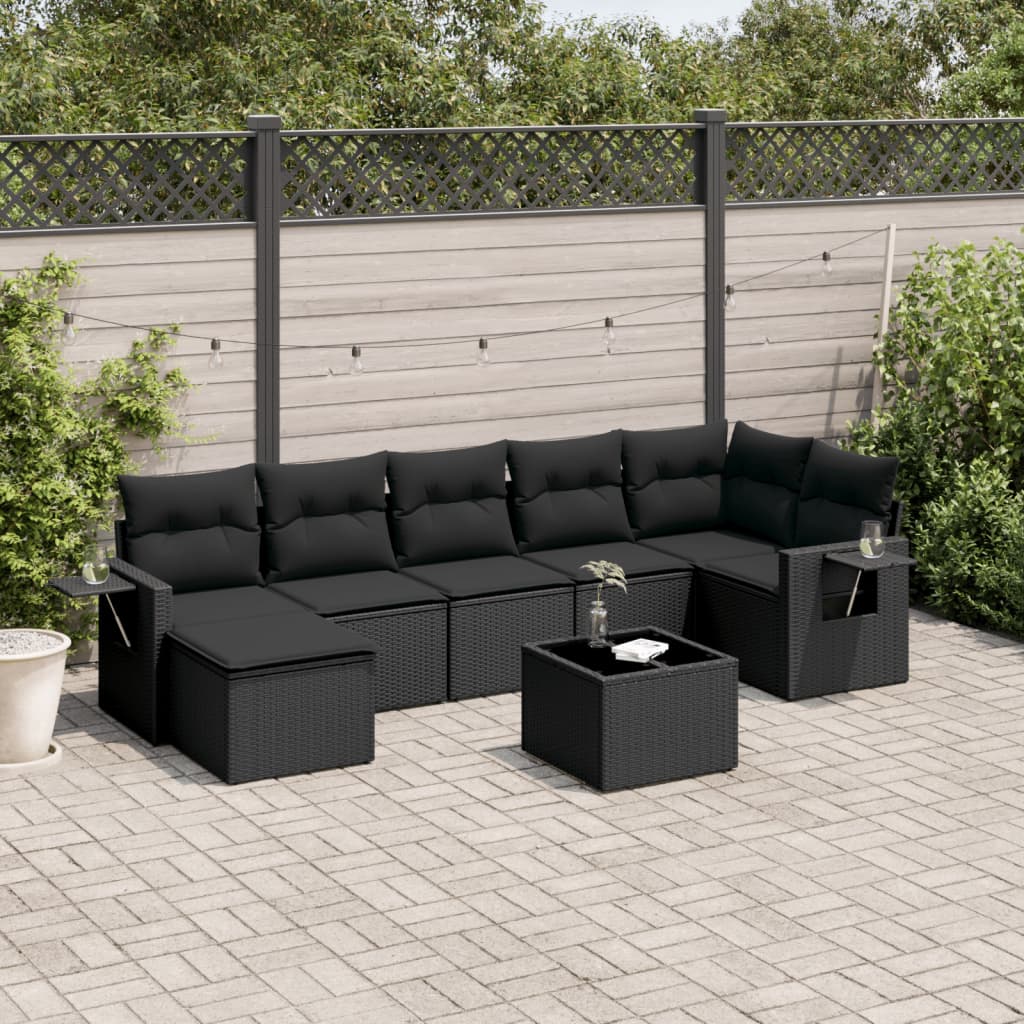 Sofasæt Til Haven 8 Dele Med Hynder Polyrattan Brun