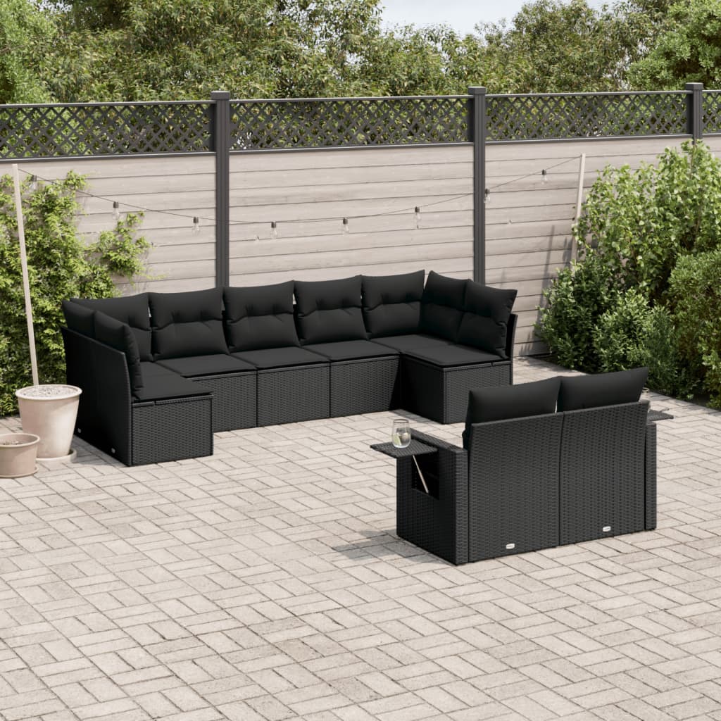 Sofasæt Til Haven 10 Dele Med Hynder Polyrattan Brun