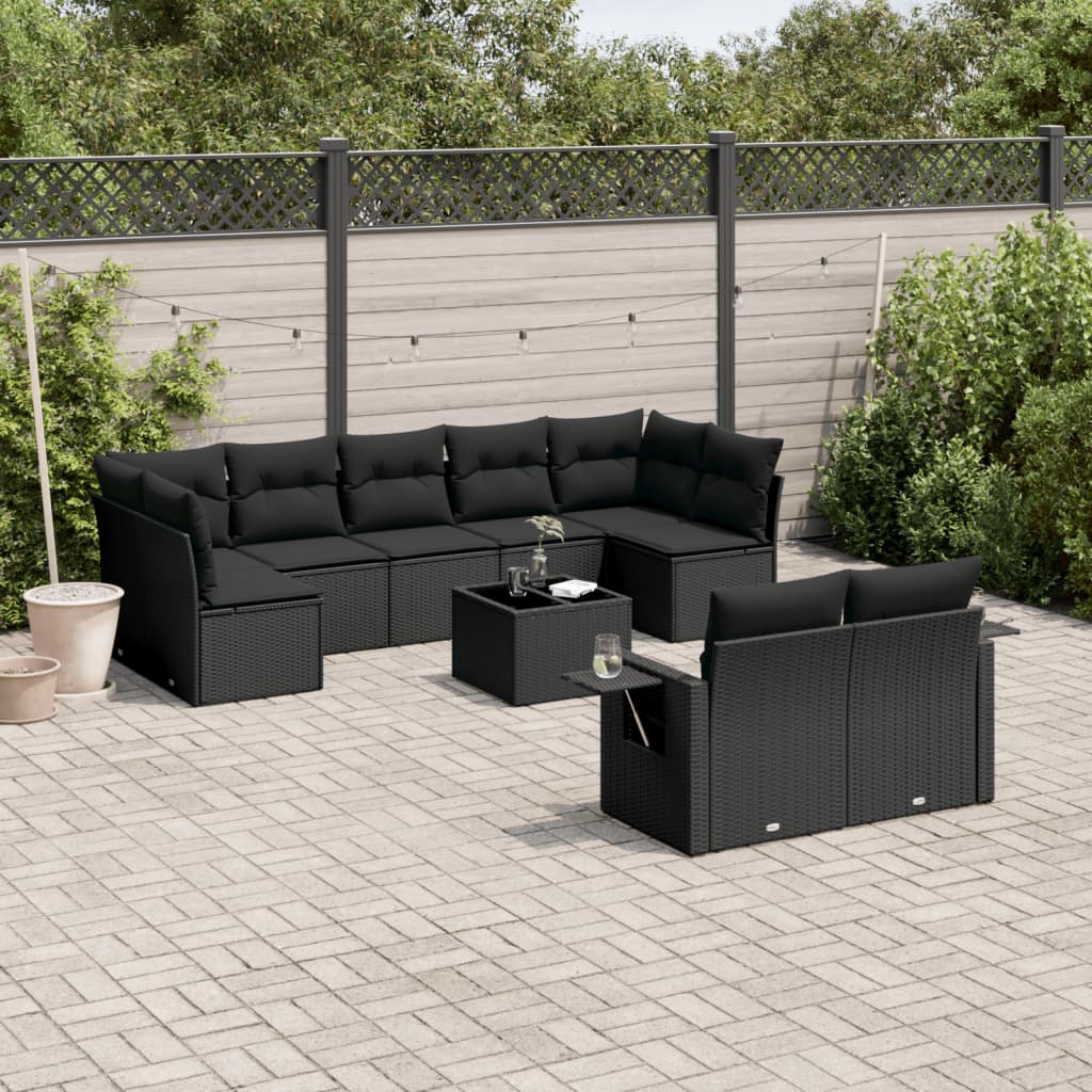 Sofasæt Til Haven 10 Dele Med Hynder Polyrattan Brun