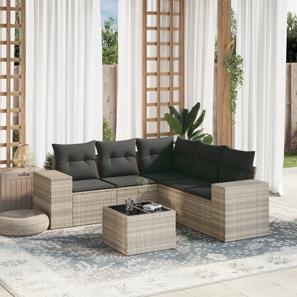 Sofasæt Til Haven 5 Dele Med Hynder Polyrattan Brun