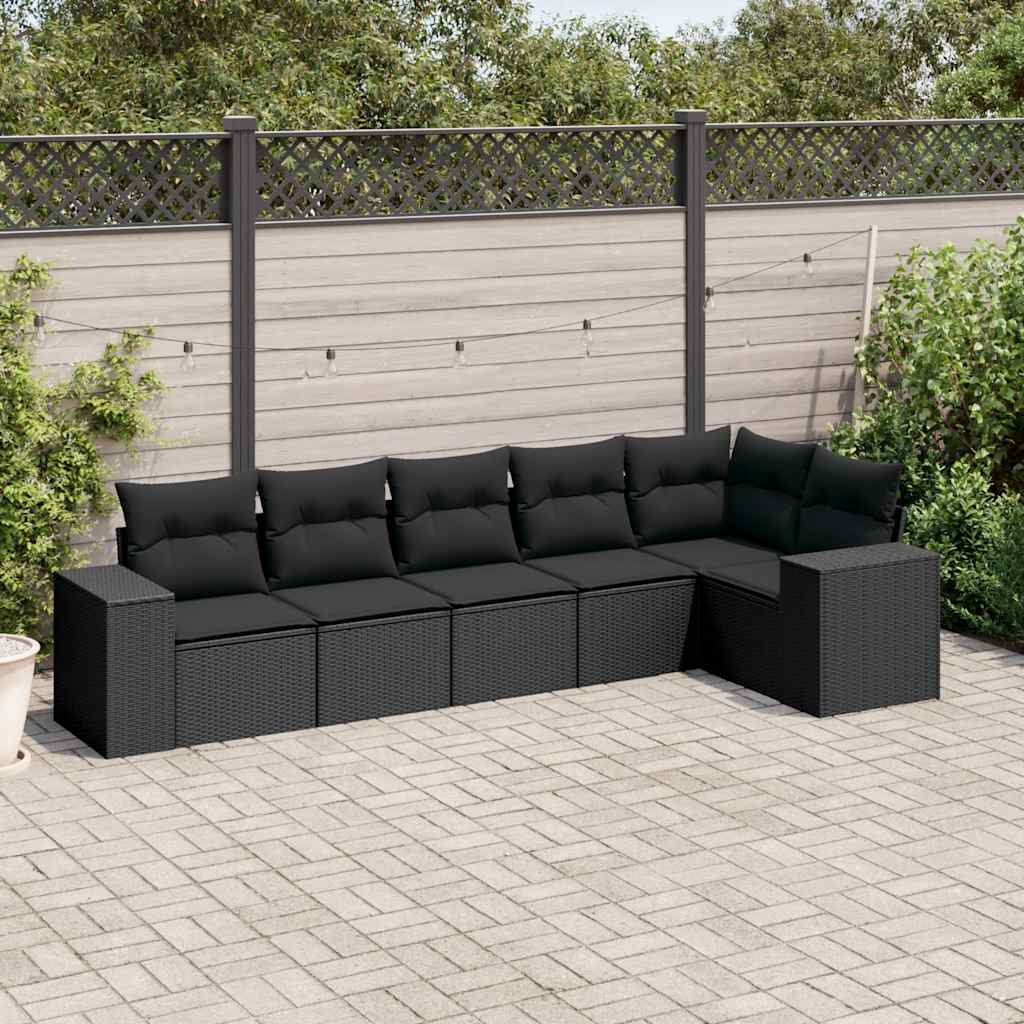 Sofasæt Til Haven 7 Dele Med Hynder Polyrattan Brun