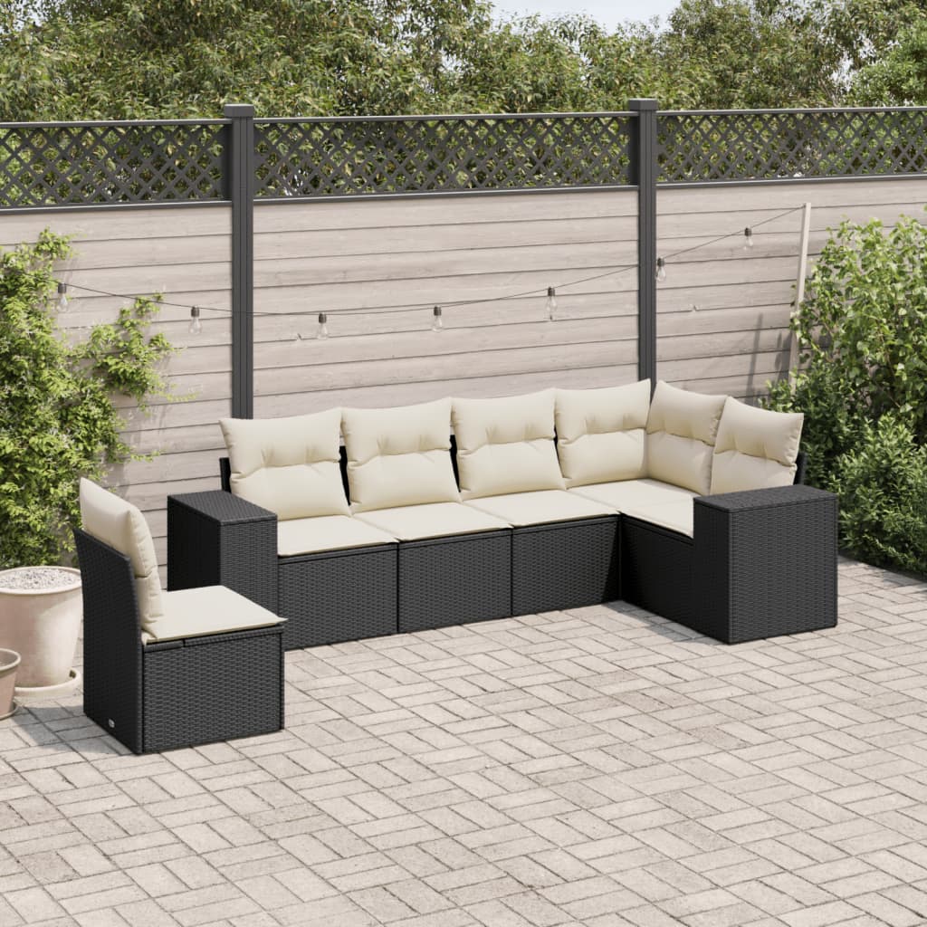 Sofasæt Til Haven 7 Dele Med Hynder Polyrattan Brun