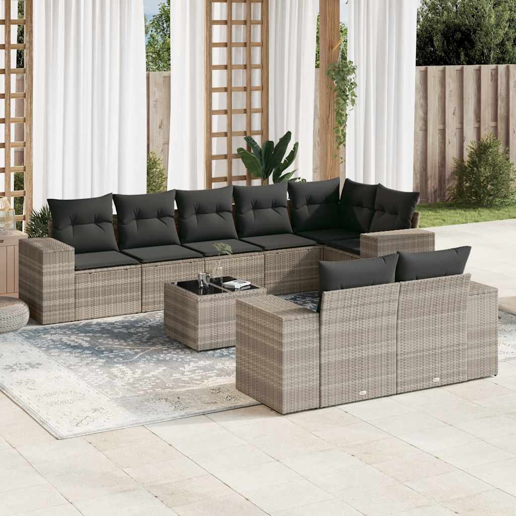 Sofasæt Til Haven 8 Dele Med Hynder Polyrattan Brun
