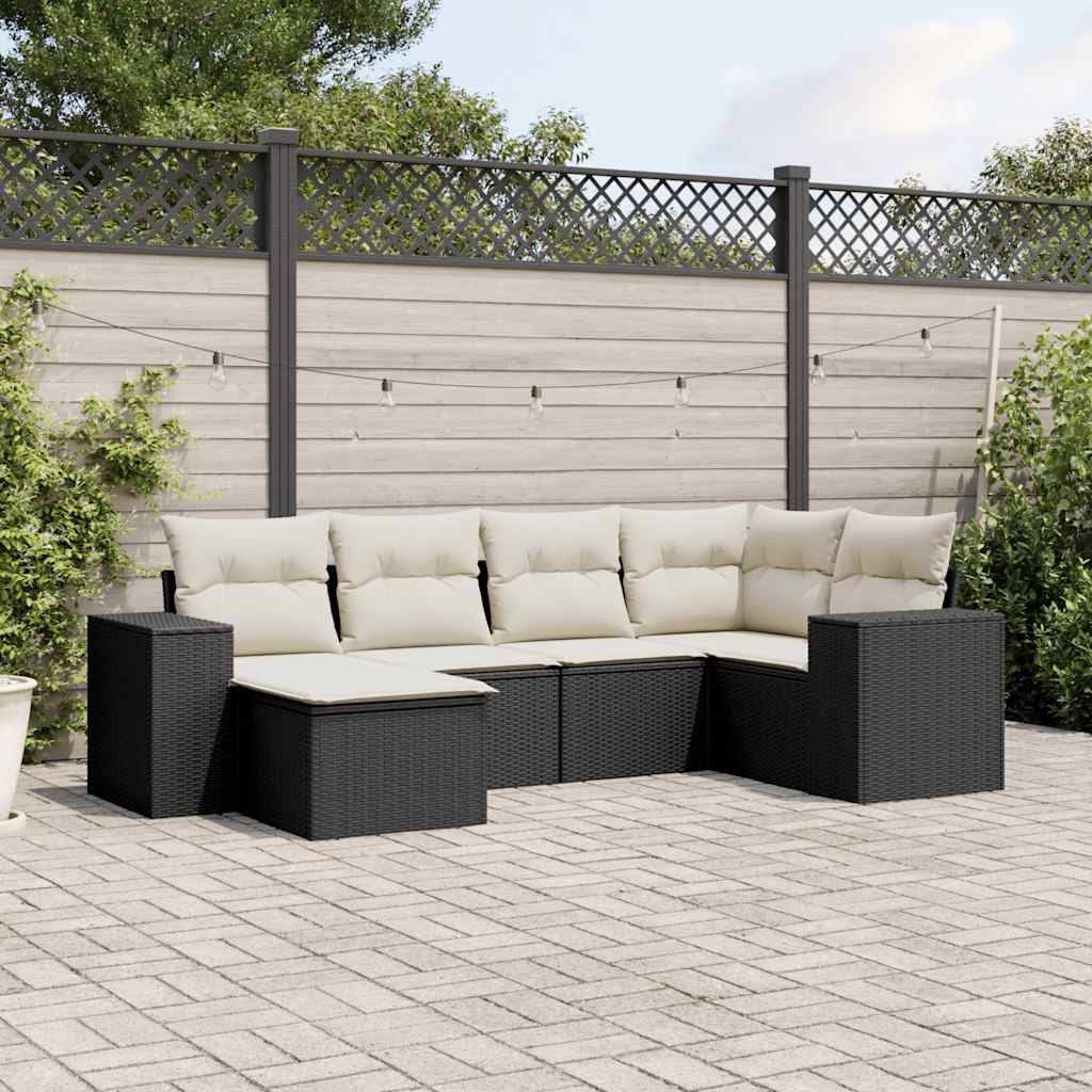 Sofasæt Til Haven 6 Dele Med Hynder Polyrattan Brun