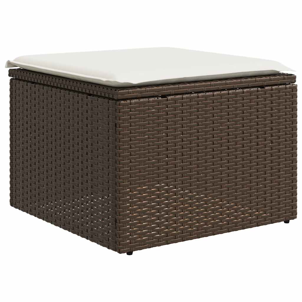 Sofasæt Til Haven 6 Dele Med Hynder Polyrattan Brun