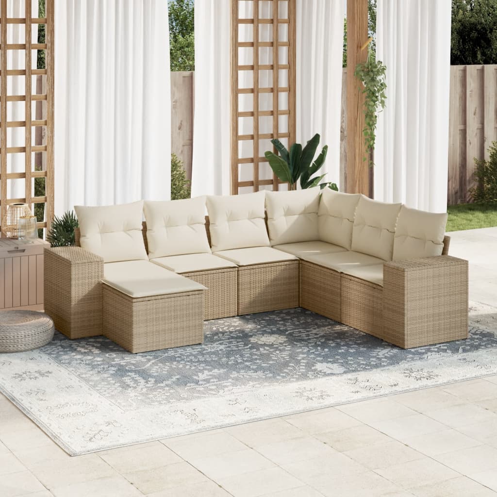 Sofasæt Til Haven 8 Dele Med Hynder Polyrattan Brun