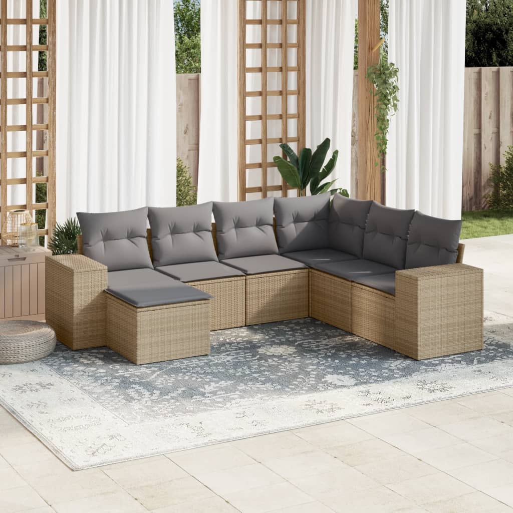 Sofasæt Til Haven 8 Dele Med Hynder Polyrattan Brun