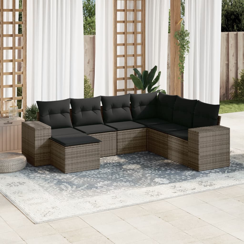 Sofasæt Til Haven 8 Dele Med Hynder Polyrattan Brun