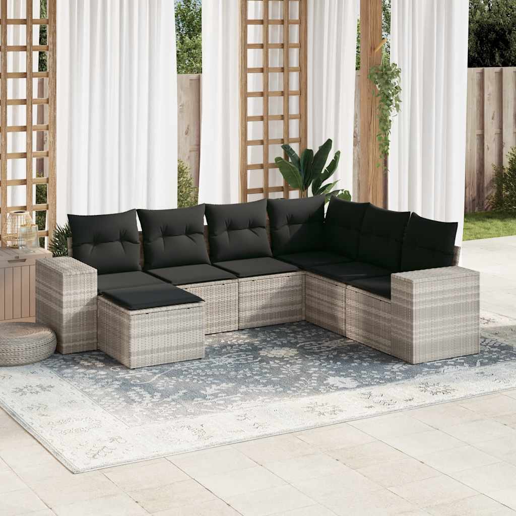 Sofasæt Til Haven 8 Dele Med Hynder Polyrattan Brun