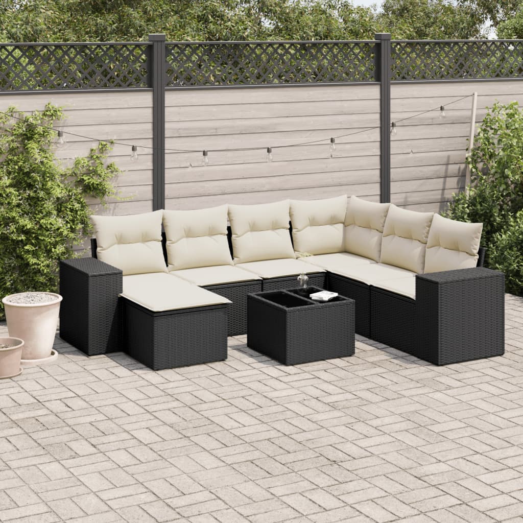 Sofasæt Til Haven 8 Dele Med Hynder Polyrattan Brun