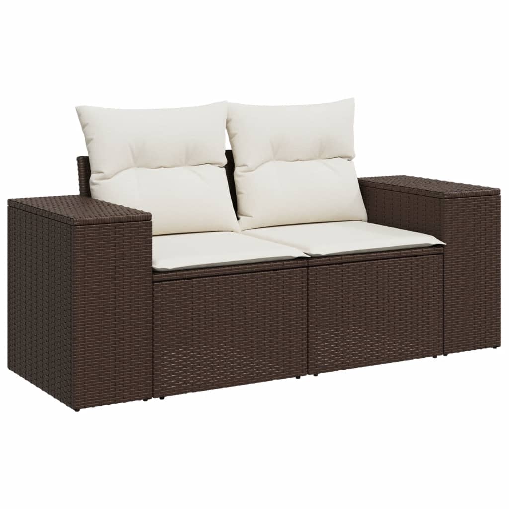 Sofasæt Til Haven 10 Dele Med Hynder Polyrattan Brun