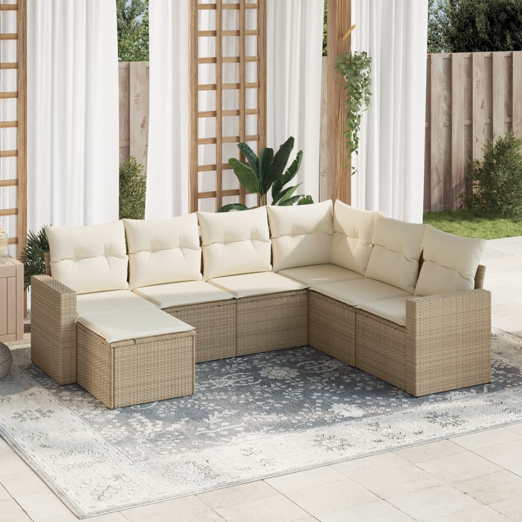 Sofasæt Til Haven 8 Dele Med Hynder Polyrattan Brun