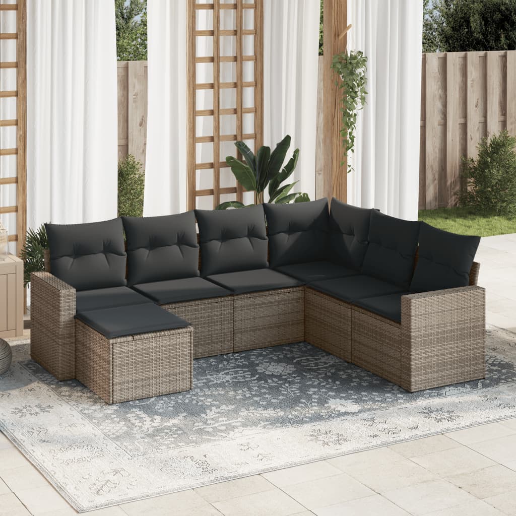 Sofasæt Til Haven 8 Dele Med Hynder Polyrattan Brun