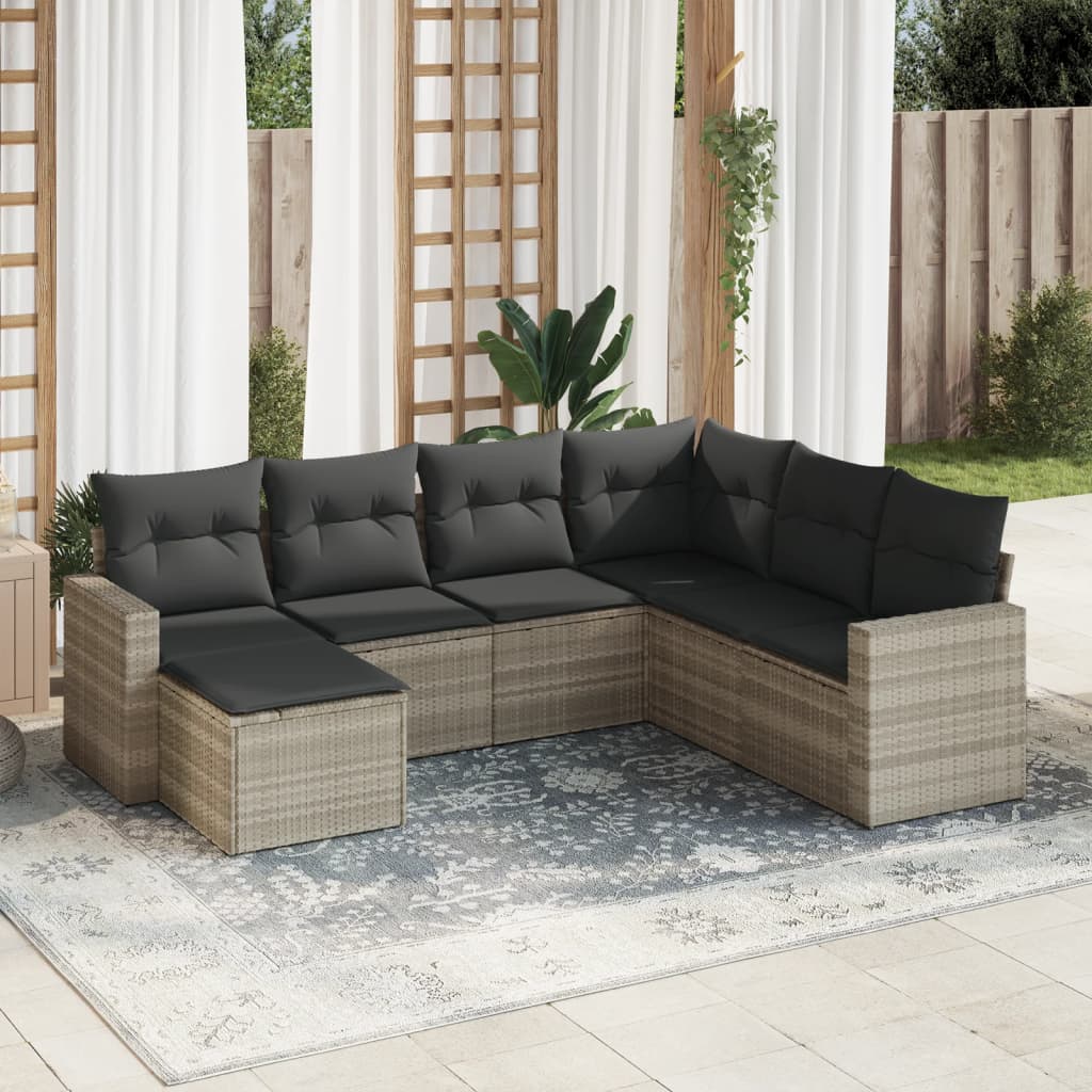 Sofasæt Til Haven 8 Dele Med Hynder Polyrattan Brun