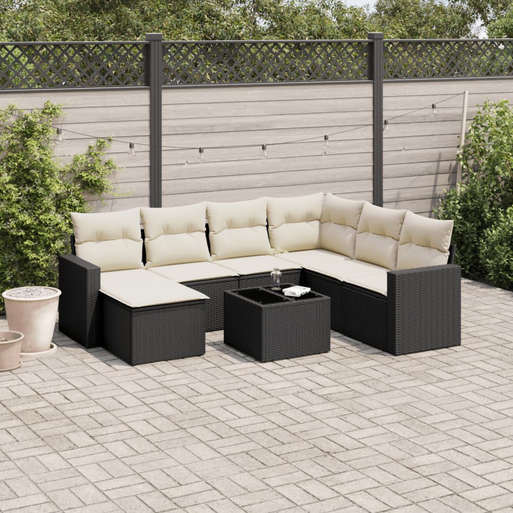 Sofasæt Til Haven 8 Dele Med Hynder Polyrattan Brun