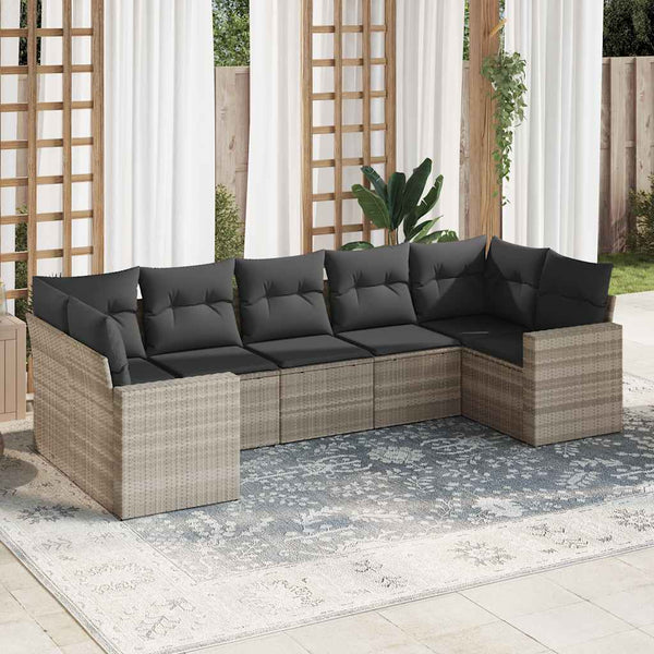 Sofasæt Til Haven 7 Dele Med Hynder Polyrattan