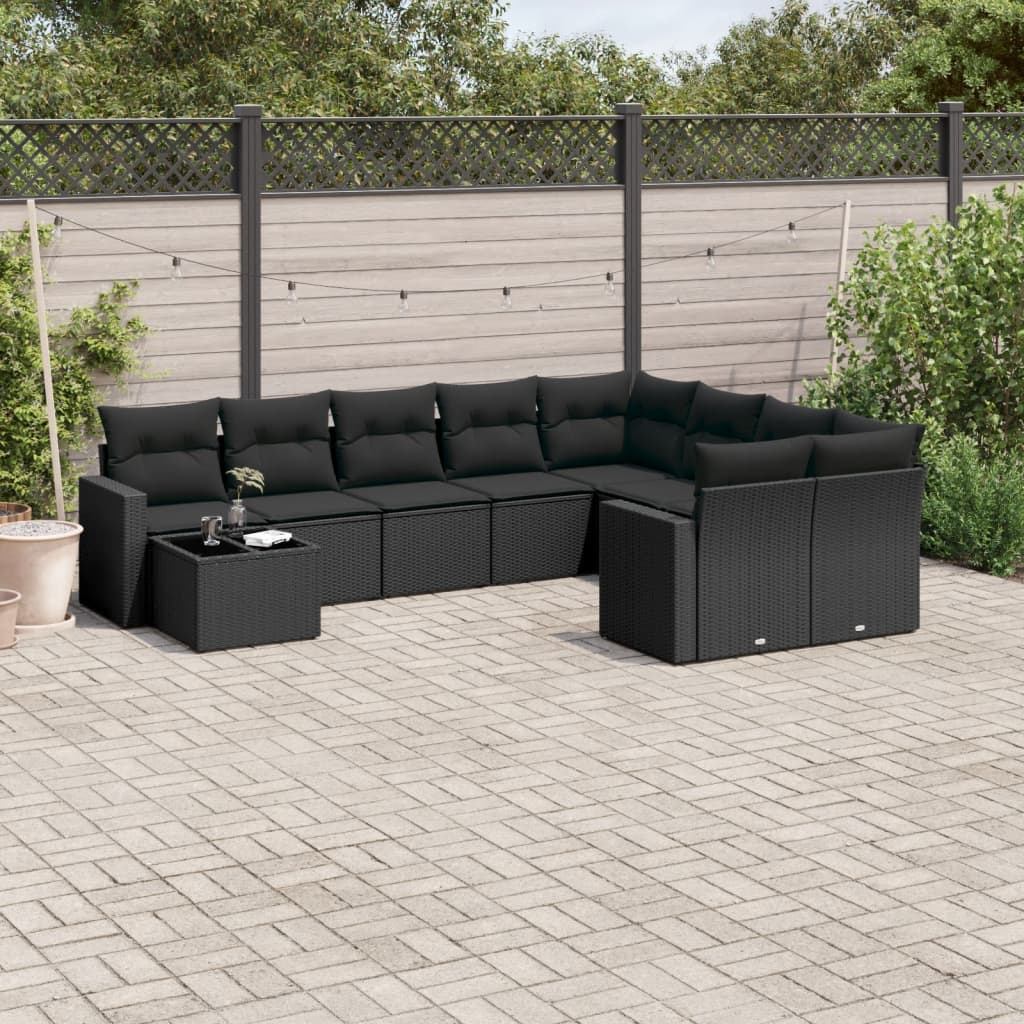 Sofasæt Til Haven 10 Dele Med Hynder Polyrattan Brun