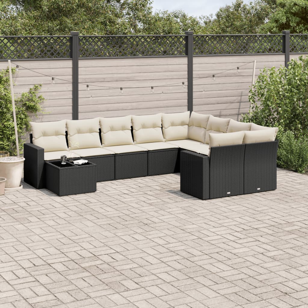 Sofasæt Til Haven 10 Dele Med Hynder Polyrattan Brun