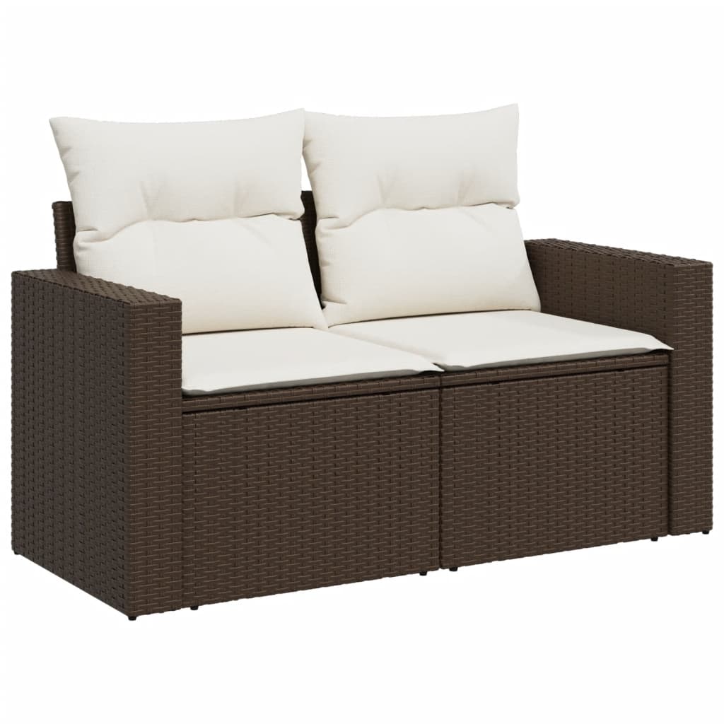 Sofasæt Til Haven 10 Dele Med Hynder Polyrattan Brun