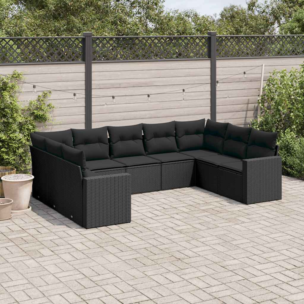 Sofasæt Til Haven 10 Dele Med Hynder Polyrattan Brun