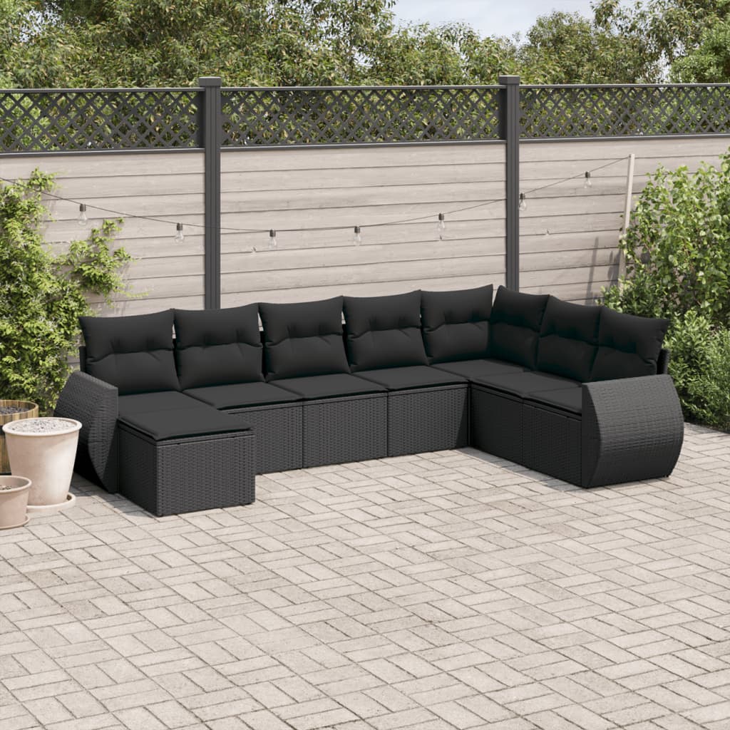 Sofasæt Til Haven 9 Dele Med Hynder Polyrattan Brun