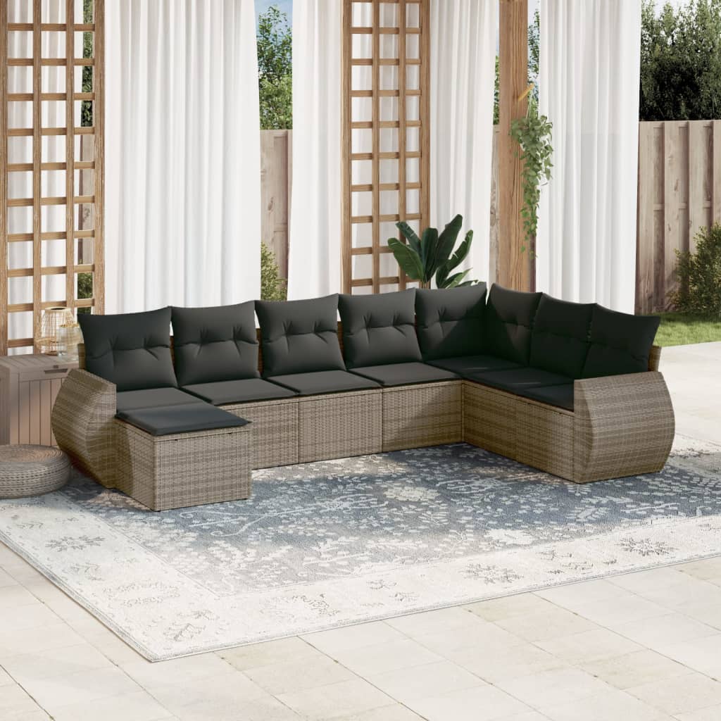 Sofasæt Til Haven 9 Dele Med Hynder Polyrattan Brun